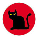 button zwarte kat | KleineButtons.nl