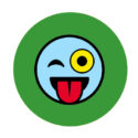 button emoji tong | KleineButtons.nl