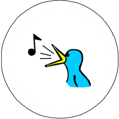 kleine button met zang vogel | kleinebuttons.nl