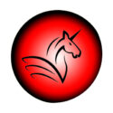 tribal eenhoorn button | KleineButtons.nl