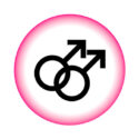 male homosexual symbol | KleineButtons.nl