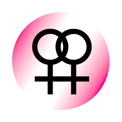 female homosexual symbol | KleineButtons.nl