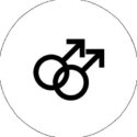 male homosexual symbol | KleineButtons.nl