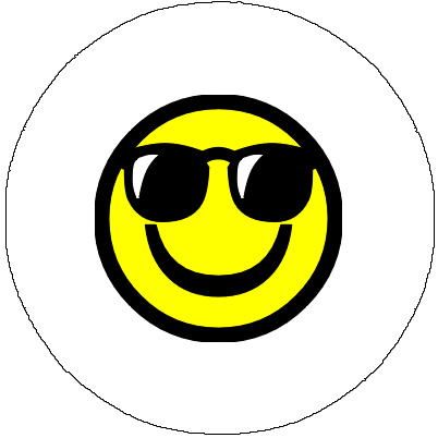 button Smiley Cool | KleineButtons.nl