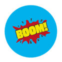 button comic geluid - BOOM! | KleineButtons.nl