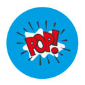 button comic geluid - POP! | KleineButtons.nl
