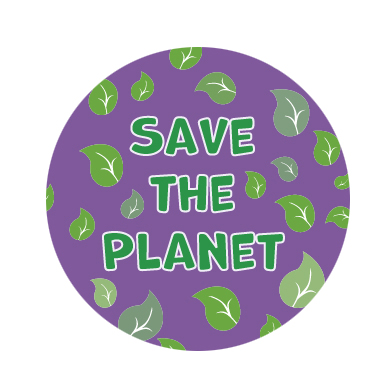 kleine button klimaatprotest - Save The Planet