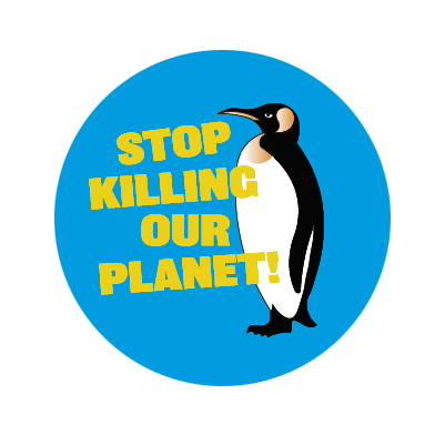 kleine button klimaatprotest - Stop Killing Our Planet